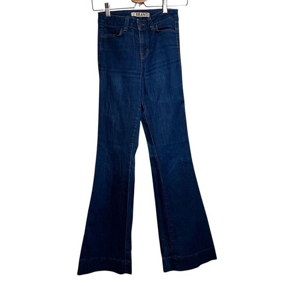 J Brand Size 24 (XXS)women’s jeans “The Doll” Flare Blue Jeans high waisted - Picture 1 of 8